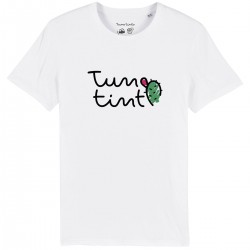 Camiseta blanca tuno tinto