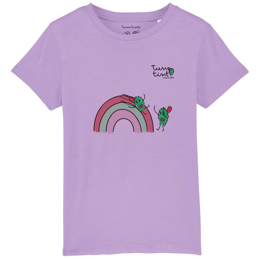 Camiseta arco iris violeta