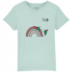 Camiseta arco iris verde caribe