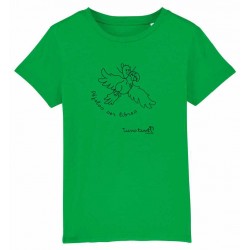 Green t-shirt let them be free