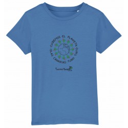 Blue t-shirt save the planet