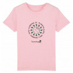 Pink t-shirt save the planet