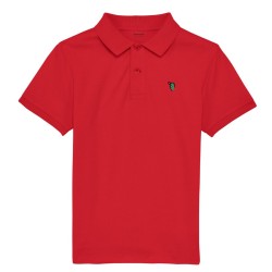 Red kid polo